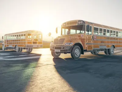 School Bus 3D model shop