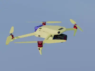 A 4-axis drone 3D model