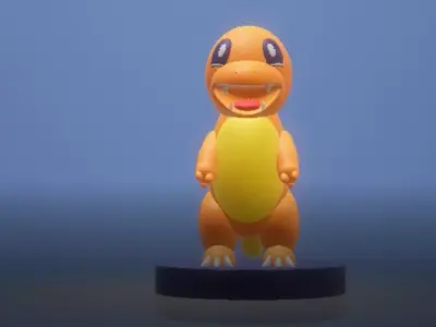 Cartoon lizard model 3d printabkle model 3D print model