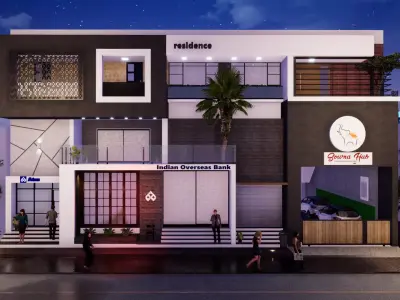 Commercial building 3D model purchase