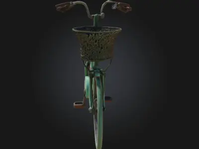  Vintage Bike  A Nostalgic Ride in Retro Colors 3D model