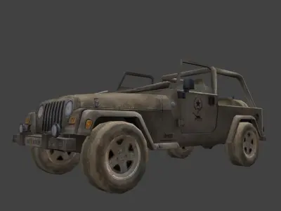 Jeep Unlimited Low-poly 3D model