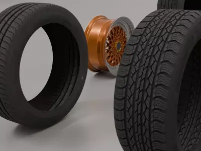 Rims and Tires Collection 3D model