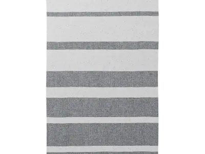  Thin Striped Shoreline Designer Rug Model, White &amp; Grey 