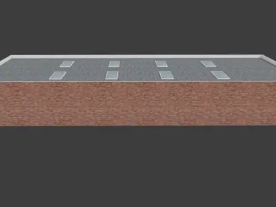 Commercial Warehouse Low-poly 3D model