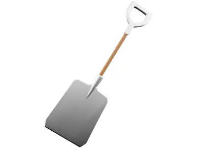  Shovel cartoon icon 3D model