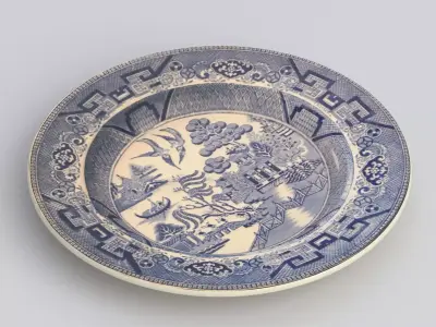 Antique and vintage plate v1 3D model