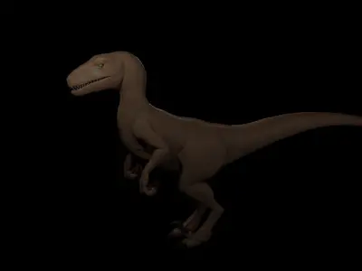 velociraptor model rigged Low-poly 3D model