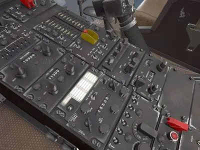 Bell UH-1C Australia RAAF Complex Animation Low-poly 3D model