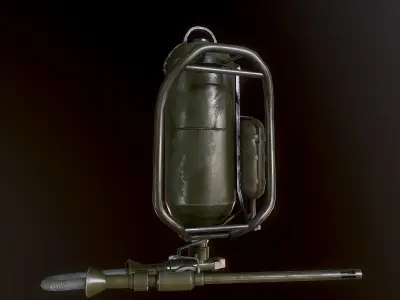 WW2 German Flamethrower WW2 Low-poly 3D model