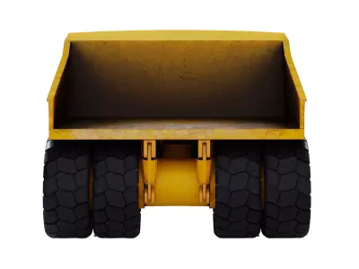 Dump Truck Construction Vehicle  Low-poly 3D model