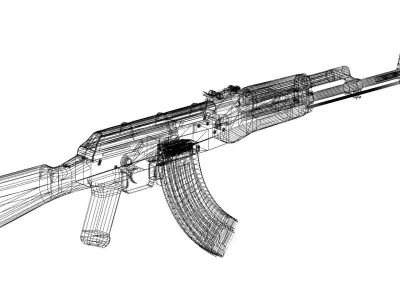 AK-74  Low-poly 3D model purchase