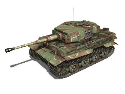 Panzer VI - Tiger - 134 - Late Production 3D model