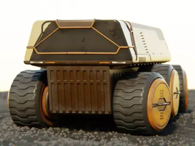 MARS EXPLORER TRUCK RIGGED 3D model