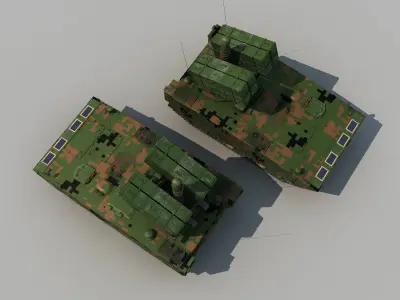 china ZBD-04A AFT-10  Anti-tank guided missile launcher  3D model