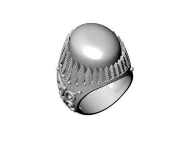 ANTIQUE MENS TURKISH RING 3D print model