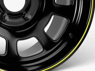 Stock Car Wheel 3D model