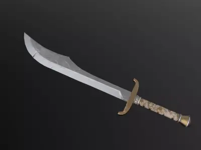 Ancient sword Low-poly 3D model 3