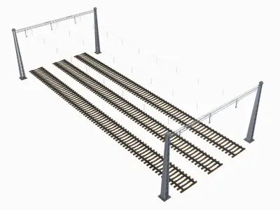 Railway High Traction Gate 3D model