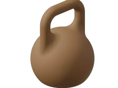 Plastic Gym Kettlebell Toy 3D model