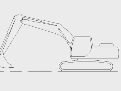 Excavator 3D model buy