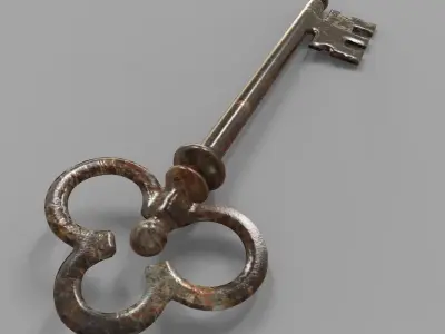 The Key old rusty 3D model purchase