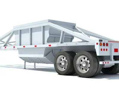 Bottom Dump Trailer 3D model