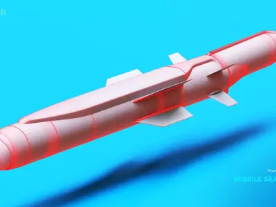 Missile Sea Venom V1 Free low-poly 3D model