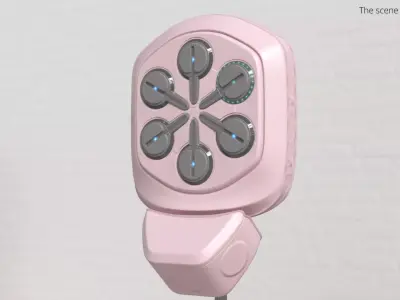 Floor Boxing Reflex Station Pink 3D model purchase
