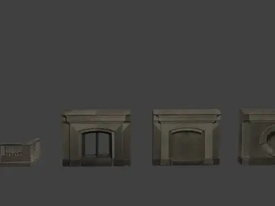 Modular Architectural Kit Low-poly 3D model