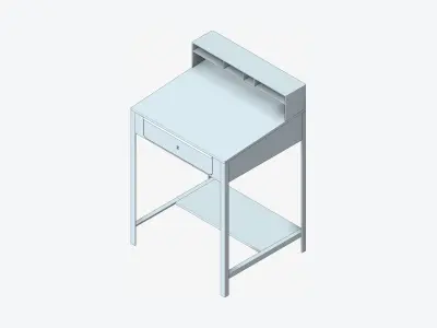 Desk - Floor Mount - Locka Low-poly 3D model