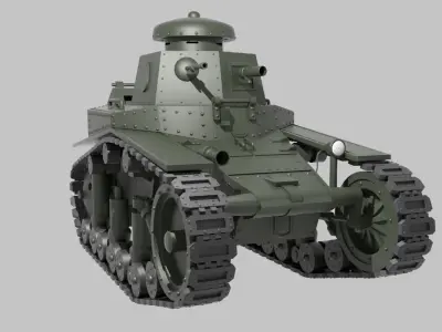 Tank T-18 Low-poly 3D model