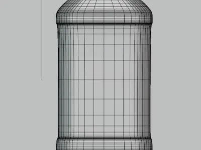 Plastic can Low-poly 3D model