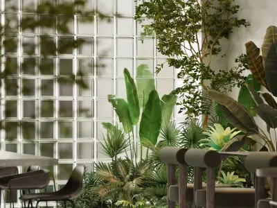 Industrial style Coffee shop 3D model