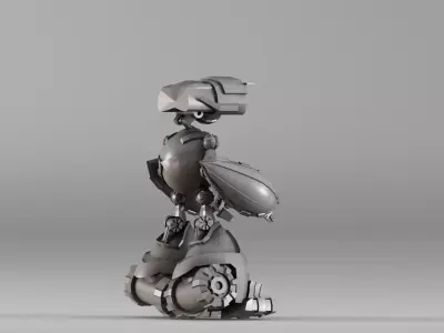 S00013 Stylized Compact Sci-Fi Robot 3D model