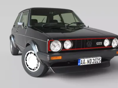 Volkswagen Golf GTI Mk1 Iconic Hot Hatch 3D model