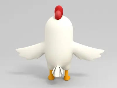 Rigged Chicken Character 3D model