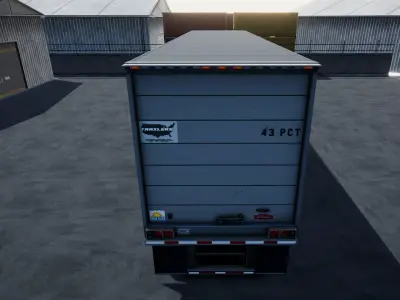 Dry van semi trailer unity asset Low-poly 3D model