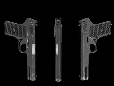 TT - Tula Tokarev Pistol 1934 version Low-poly 3D model