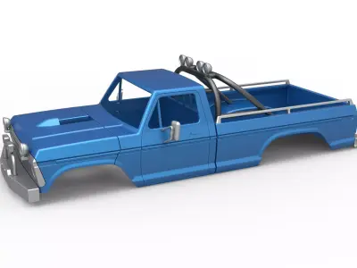 Shell of vintage Monster Truck V1 Scale 1 to 25 3D print model