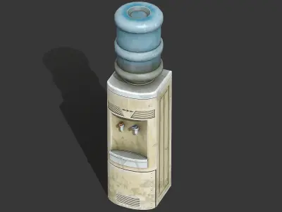 Old Water Cooler - PBR Game Ready Low-poly 3D model