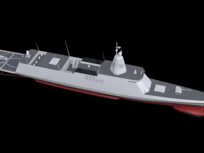 Korean KDDX destroyer DSME 8000 3D model
