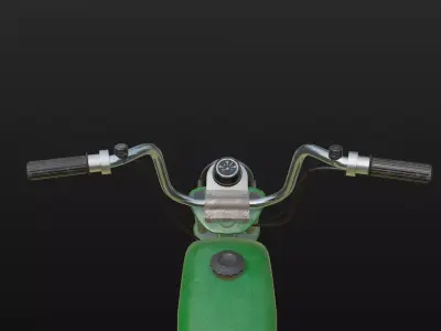 Soviet motorcycle Carpathians-2 Low-poly 3D model