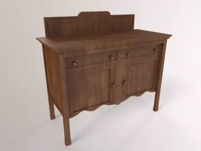 1930s Sideboard Low-poly 3D model