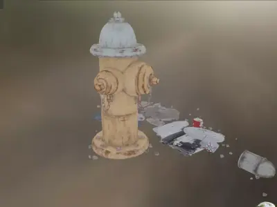 fire hydrant  Low-poly 3D model