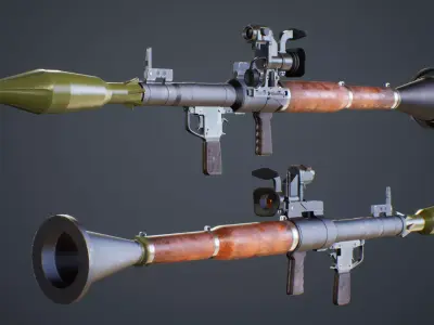 RPG Rocket Launcher Low-poly 3D model