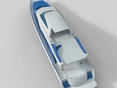 LOW POLY Yacht Low-poly 3D model