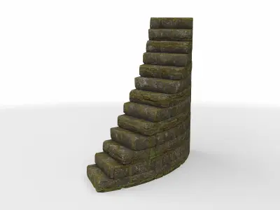staircase ancient 05  3D model