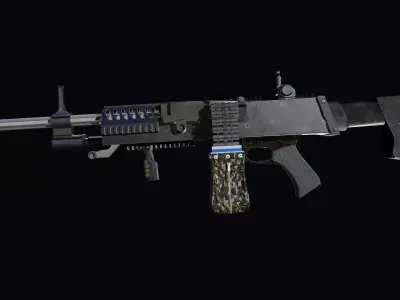 LSAT  machine gun 3D model