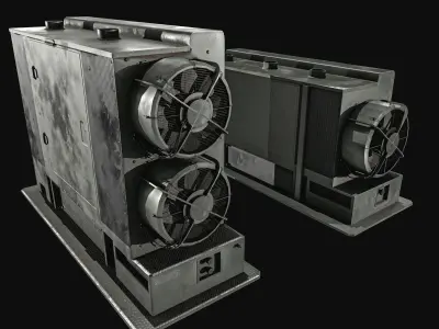 Large Generator 2 Types Low-poly 3D model